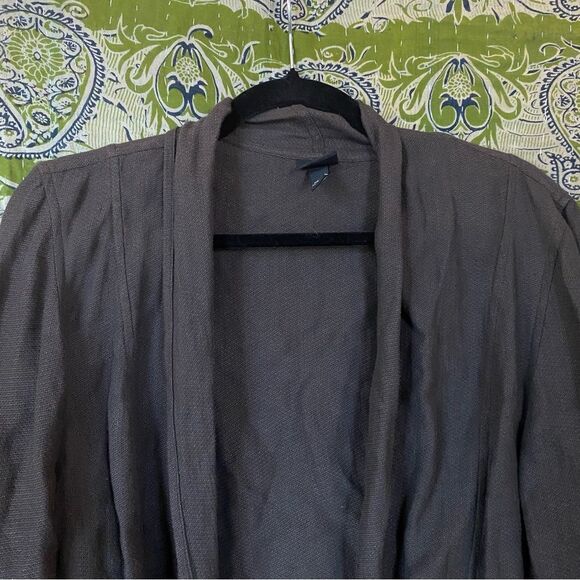 Eileen Fisher Chocolate Linen Blend Cardigan Size Medium - Picture 2 of 13